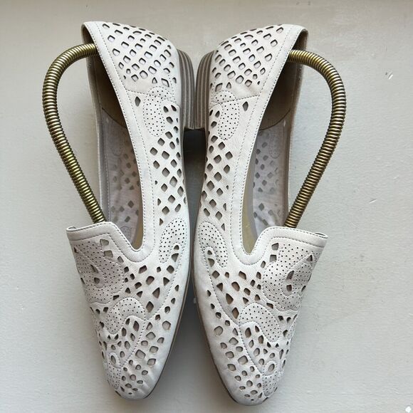 Naturalizer Eve Nude Taupe Leather Slip On Loafer Flat Shoes Dye Cut Women's‎ 10 - Picture 5 of 16